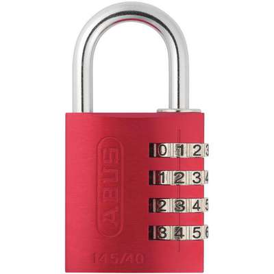 Combination Padlock,Side,Red