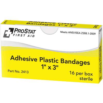 Plastic  Strip 1"X3" - 16/Box