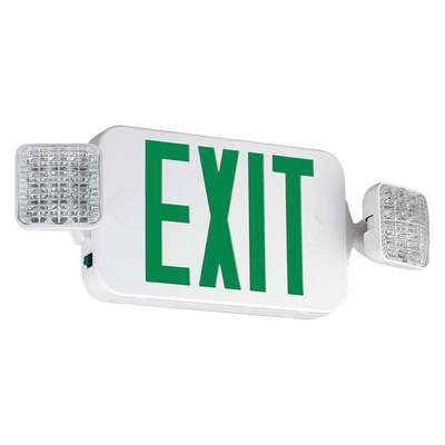 Sign,Exit/Emergency,LED Green