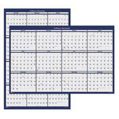 Wall Calendar,Reverse/Erase,