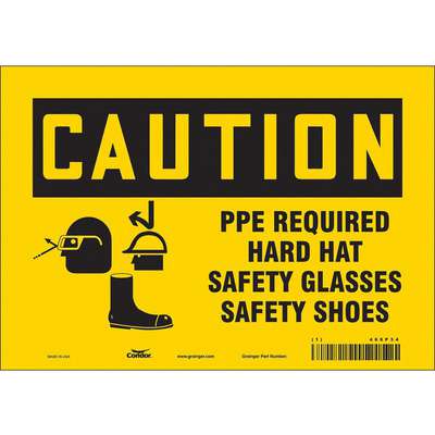 Safety Sign,10" Wx7" H,0.004"