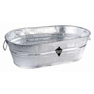 Utility Tub,10-1/2 Gal.,Silver