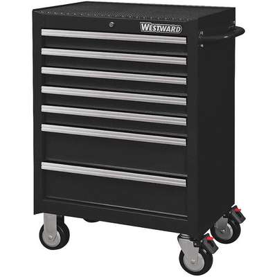 916077-4 Westward Heavy Duty Rolling Tool Cabinet with 7 Drawers; 18