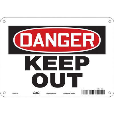 Safety Sign,10" W,7" H,0.055"