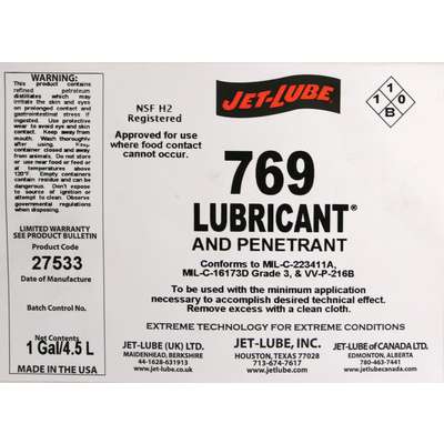 Jet Lube Label Only