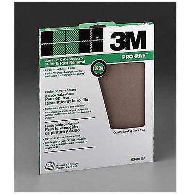 Paint &amp; Rst Remv(alox),220grit,PK250