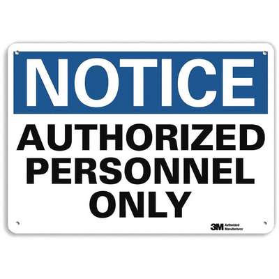 Notice Sign,14x10 In.,English