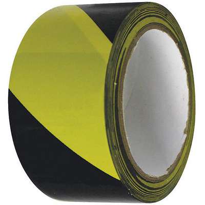 Warning Tape, 2",Blk/Ylw Strie