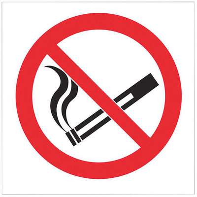 No Smoking Sign,4"W,4"H,0.080"