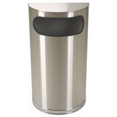 Wastebasket,Half Round,9 Gal.,