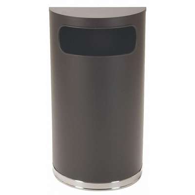 Wastebasket,Half Round,9 Gal.,