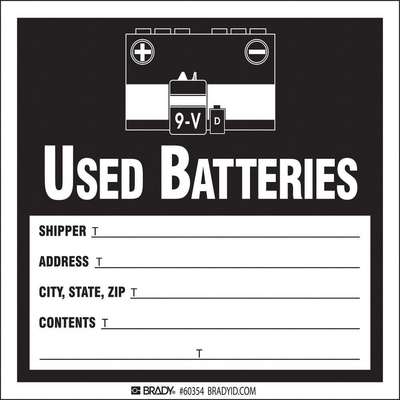 Hazardous Waste Label,Used