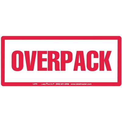 Over Pack Label,Paper,6 In. W