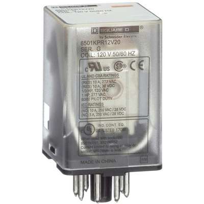 Relay,8Pin,Dpdt,12A,120VAC