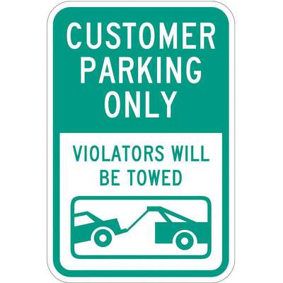 Parking Sign,18"H,12"W,Aluminum