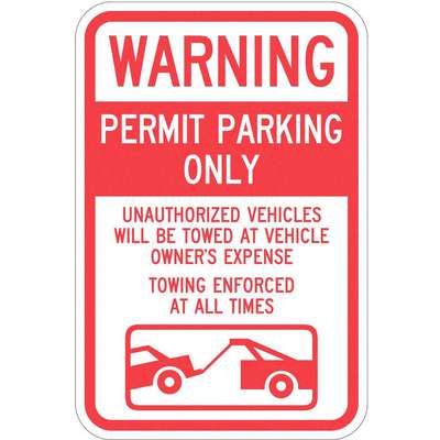 Sign,Warning Permit Parking,18