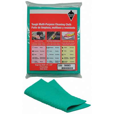 Dust Cloth,8" x 10",Green,PK10