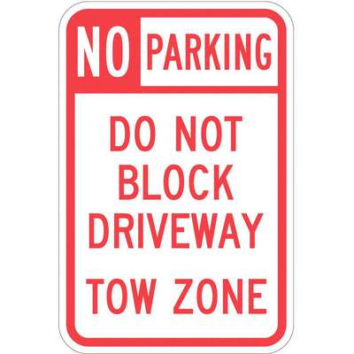 No Parking Sign,18"H,12"W