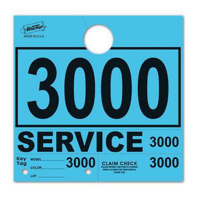 Srvc Hang Tags-Blue 3000-3999