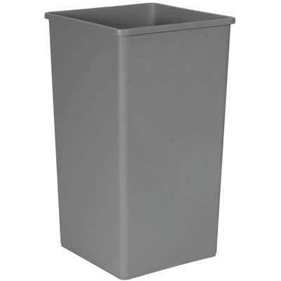 Trash Can,Square,50 Gal.,Gray