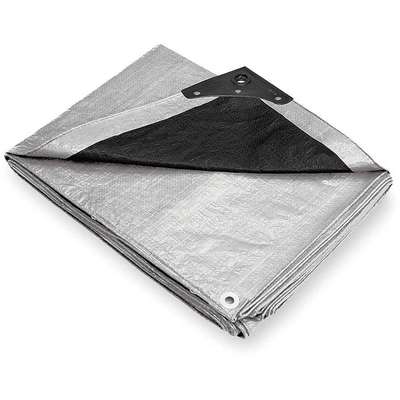 Tarp,Polyethylene,Silver/Black,