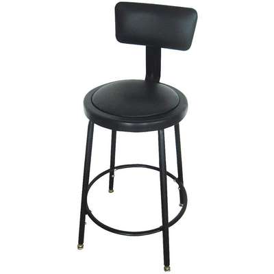 Round Stool, Backrest, 24-33IN