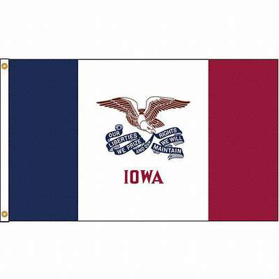 Iowa Flag,4x6 Ft,Nylon