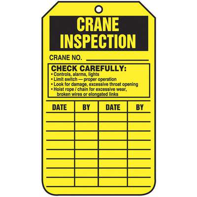 Inspection Record Tag,Black/