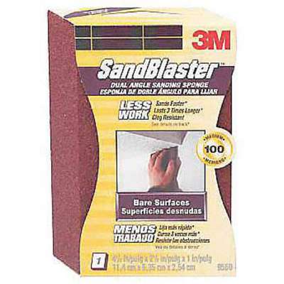 Dual Angle Sanding Sponge,100 Grit,PK12