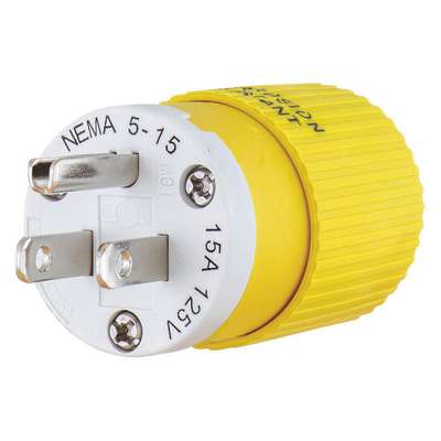 Straight Blade Plug,Yellow/