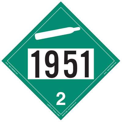 Argon 4 Digit Placard 1951