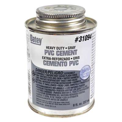 PVC Cement,8 Oz.,Gray