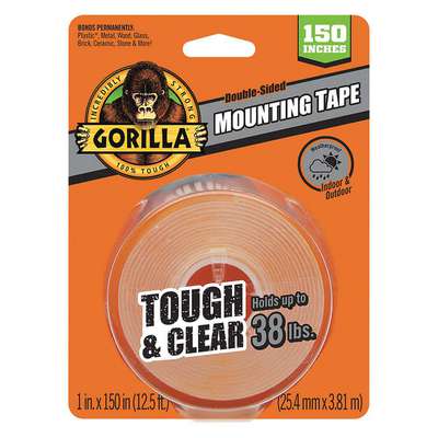 Double Sided Tape,Clear,12 Ft.