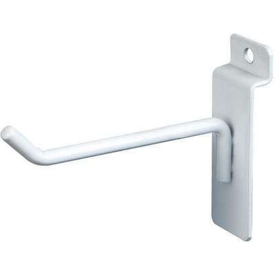 Hook,Semi-Gloss,4 In. L,White,