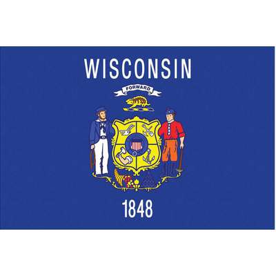 Wisconsin State Flag,3x5 Ft