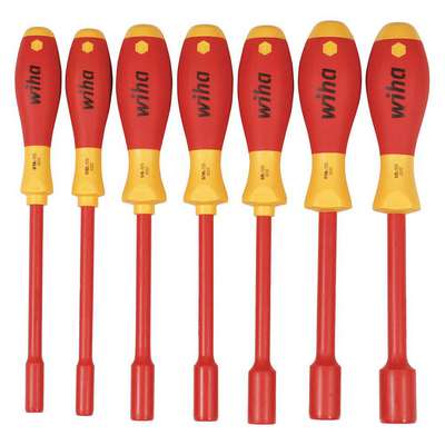 Nut Driver Set,7 Pcs.,Sae,