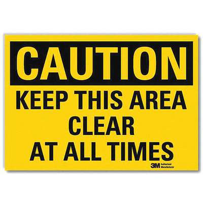 Safety Sign,Keep Area Clr All