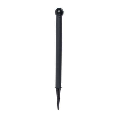 Ground Post,27 In. H,Black,PK6