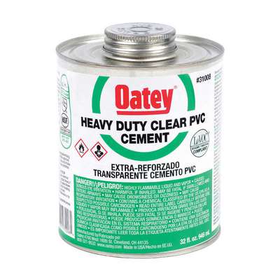 PVC Cement,Clear,Heavy Bodied,