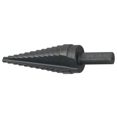 Step Drill Bit,12 Hole,3/16-7/