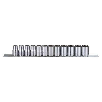 Socket Set,1/2",Metric,Chrome,