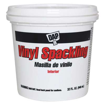 Vinyl Spackling,1 Qt.,White,