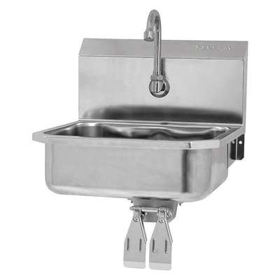 Hand Sink,13 In. H,Double Knee