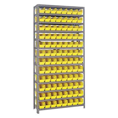 Bin Shelving,75" Overall H,96