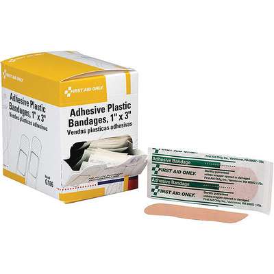 Bandage,Plastic,1 x 3In,PK100