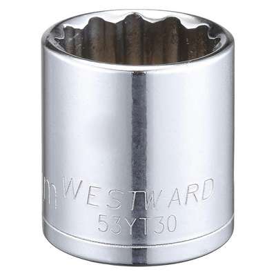 Socket,3/8" Drive,Metric,22mm