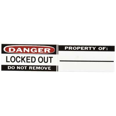 Padlock Label,4/5 In. H,1-1/9