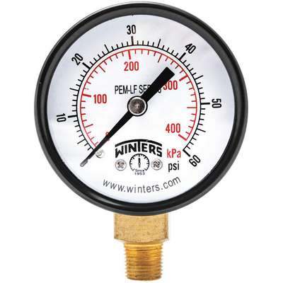 Gauge,Pressure,2in.,0 To 60 PSI