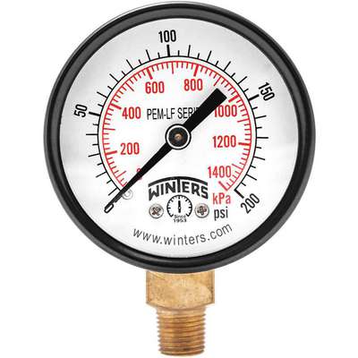 Gauge,Pressure,2in.,0 To 200