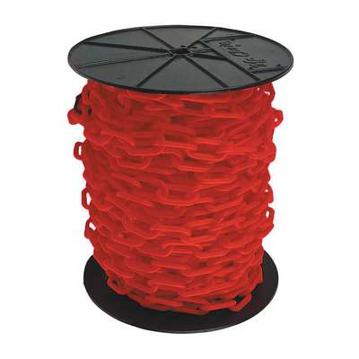 Plastic Chain,2In x 125 Ft.,Red